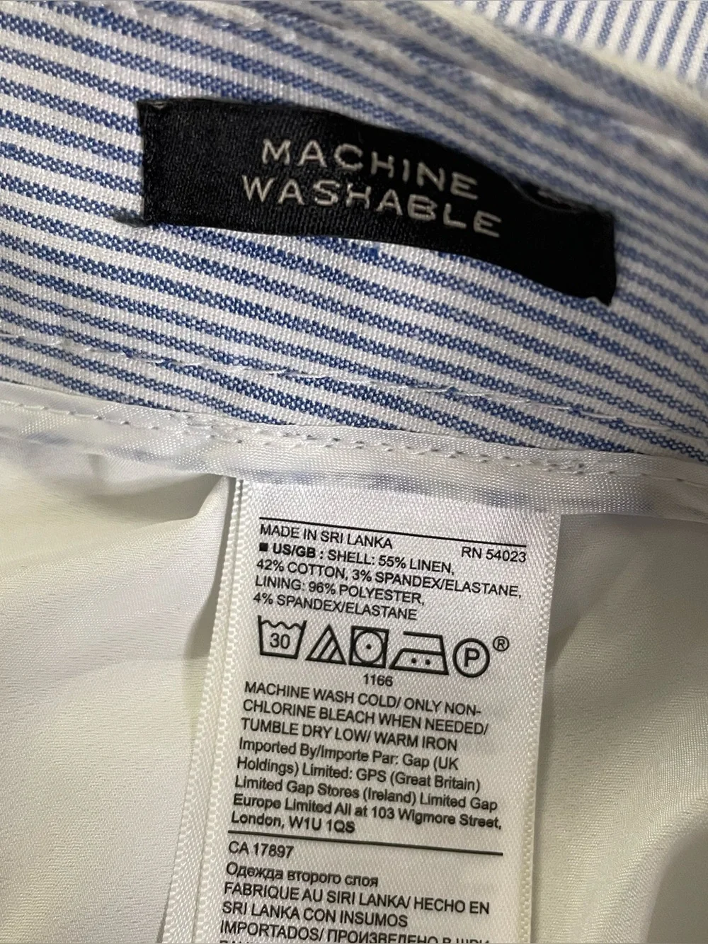 Banana Republic Avery Style Striped Business Slacks size 4 Petite